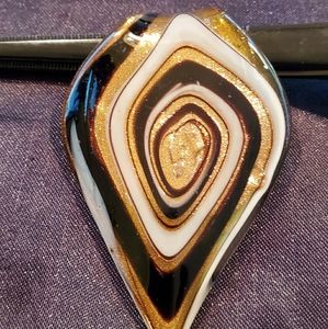 Gold, black and gray pendant